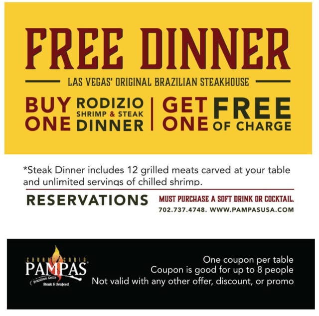 Free Dinner at Pampas Brazilian Grille