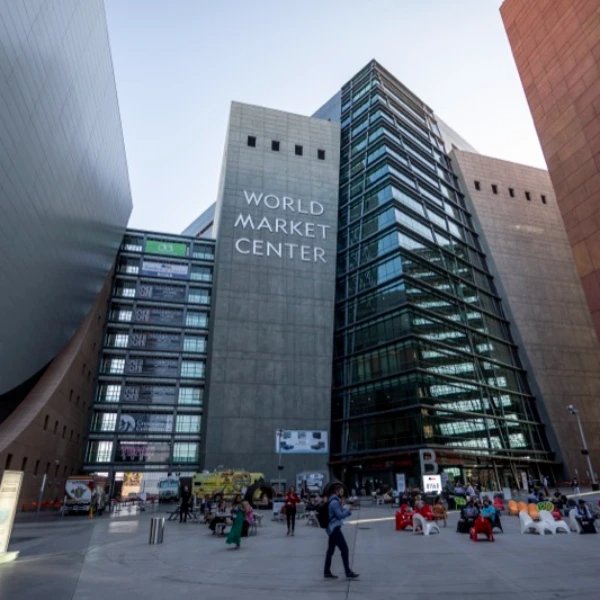 An image of the buildings of the World Market Center in Las Vegas