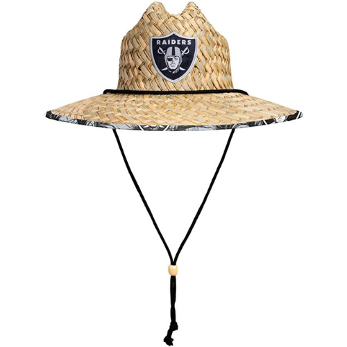 las vegas raiders floral straw hat