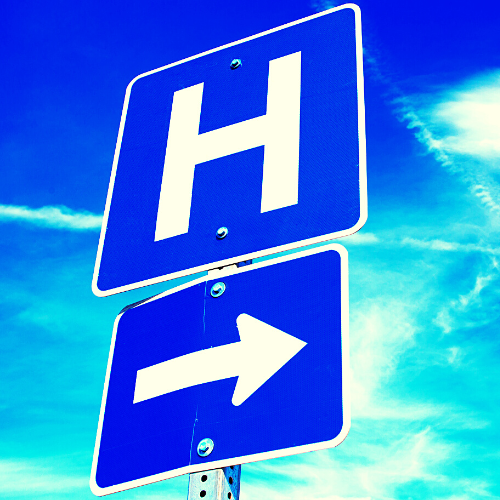 Las Vegas Hospitals and Medical Clinics directional sign