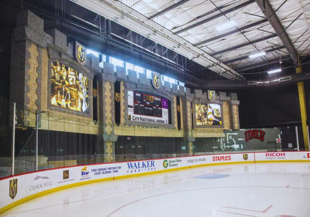 This is a photo of the City National Arena ice skating rink - Home of the Vegas Golden Knights!