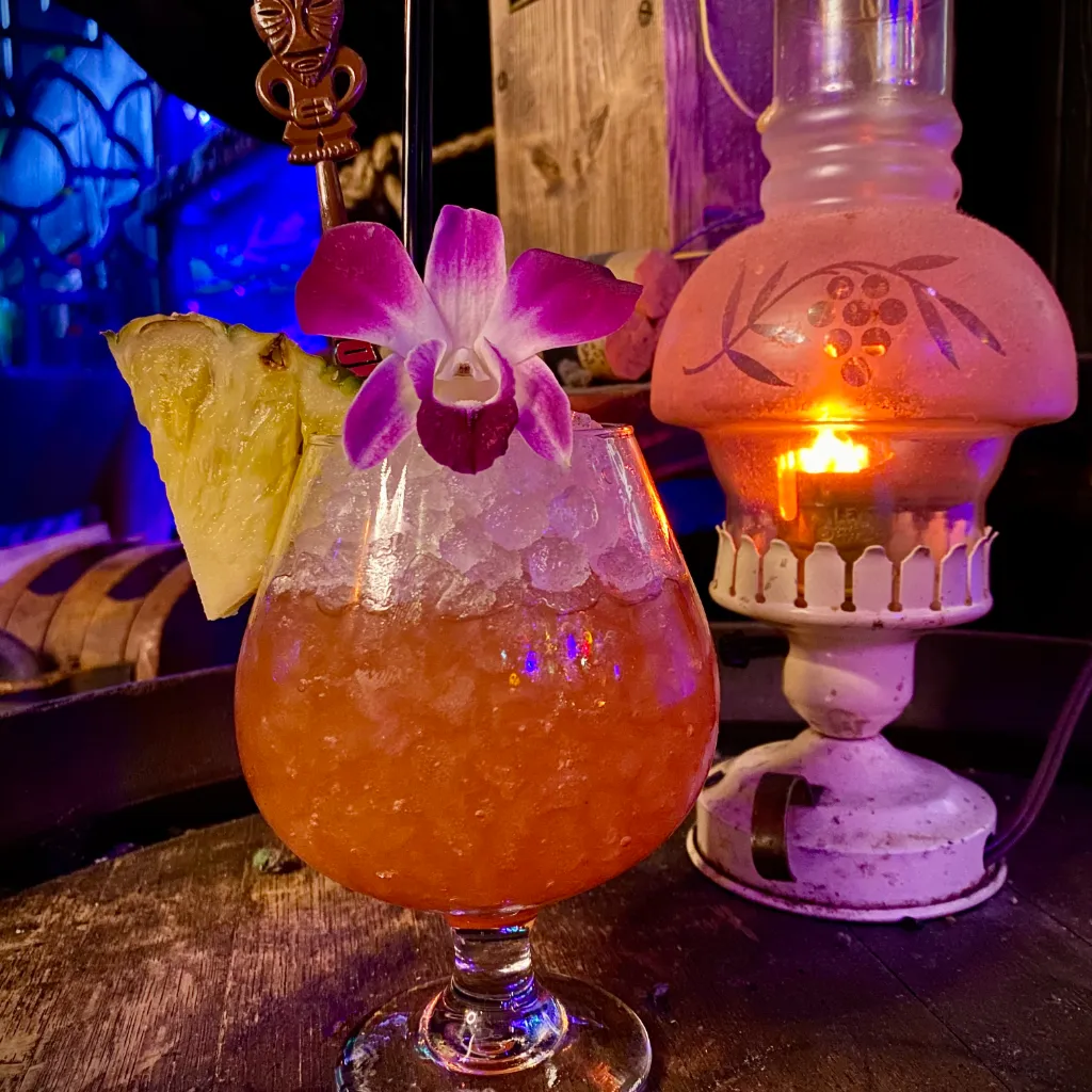 A picture of a Scorpion exotic drink at The Golden Tiki during happy hour in Las Vegas