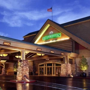 A view of the entrance to the Silverton Casino Hotel in Las Vegas