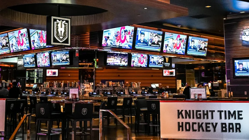 This is a photo of the Knight Time Hockey Bar at M Resort