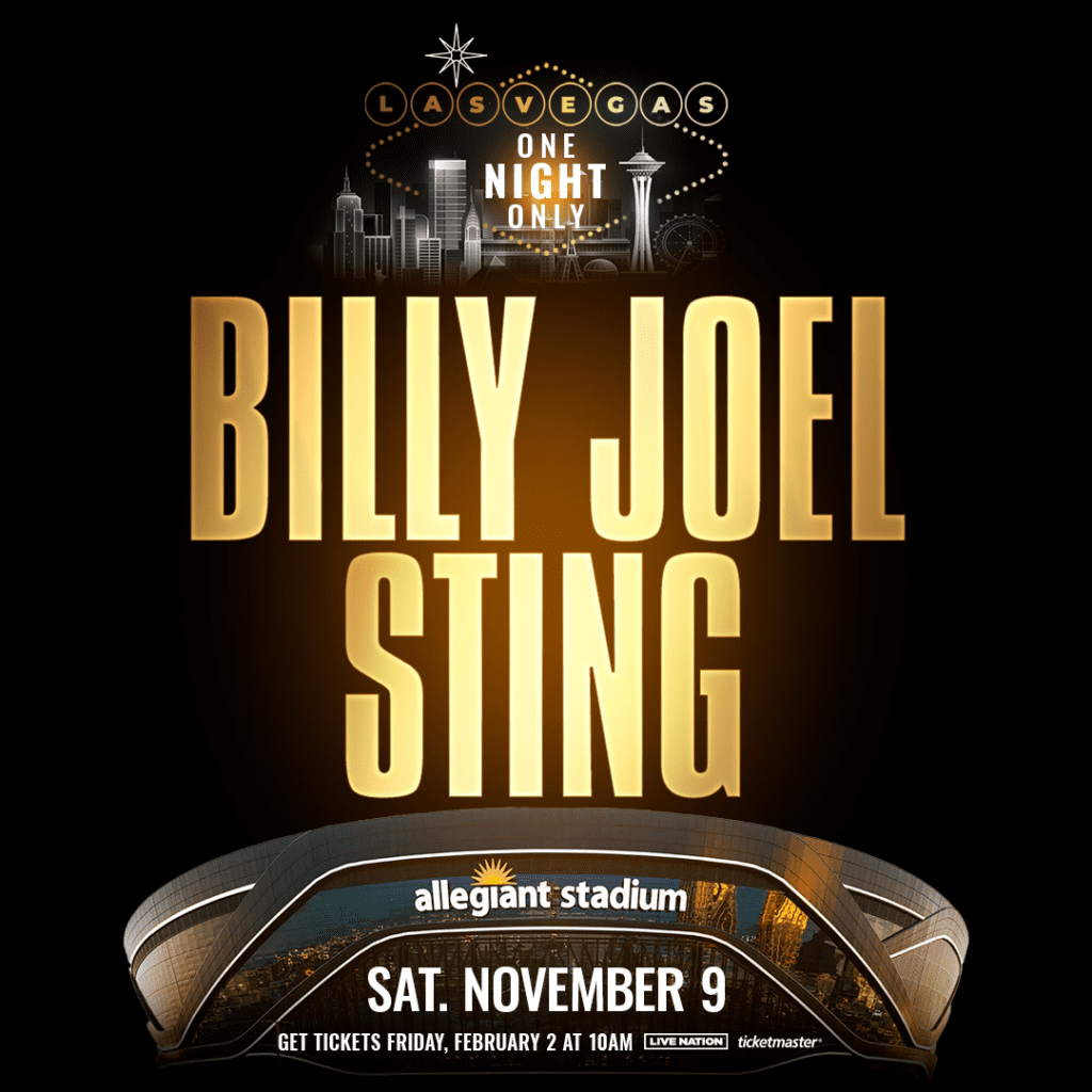 BILLY JOEL STING AT ALLEGIANT STADIUM LAS VEGAS CONCERT TICKETS