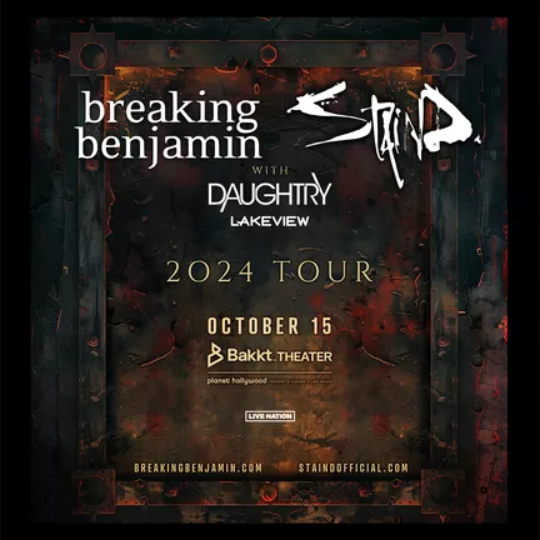 BREAKING BENJAMIN and STAIND CONCERT IN LAS VEGAS TICKETS