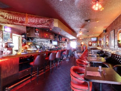 The interior of Champagnes Cafe and dive bar in Las Vegas