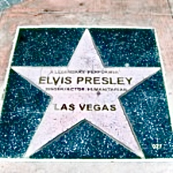 This is the Elvis Presley Star on the Las Vegas Walk of Stars