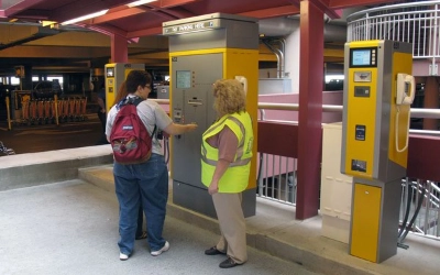 An Express Pay machine at Reid Airport in Las Vegas