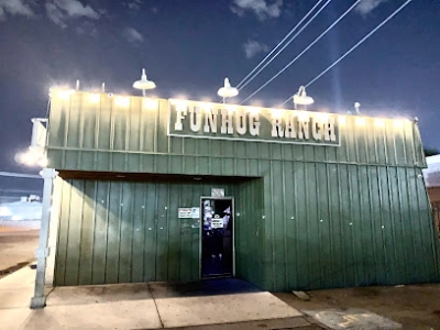 This is the front of the Funhog Ranch gay dive bar