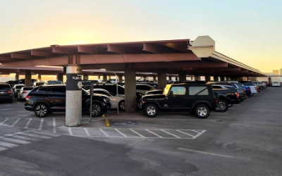 This is the Las Vegas Airport Long-term Parking Lot