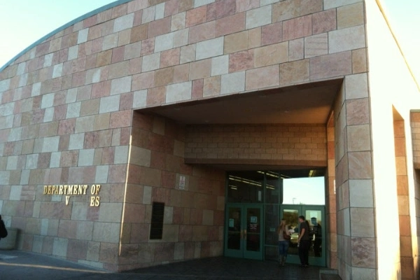 This is the main entrance to the Henderson DMV Nevada DMV 1399 American Pacific Dr Henderson NV 89074