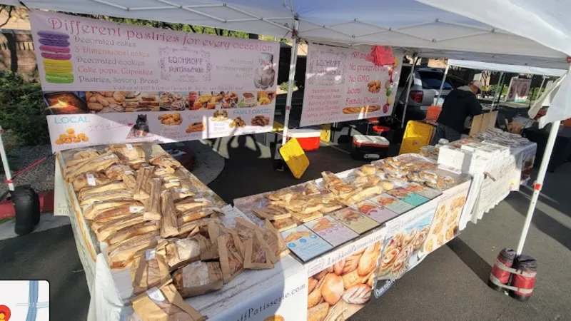 This is a table with tamales at the Sansone Farmers Market