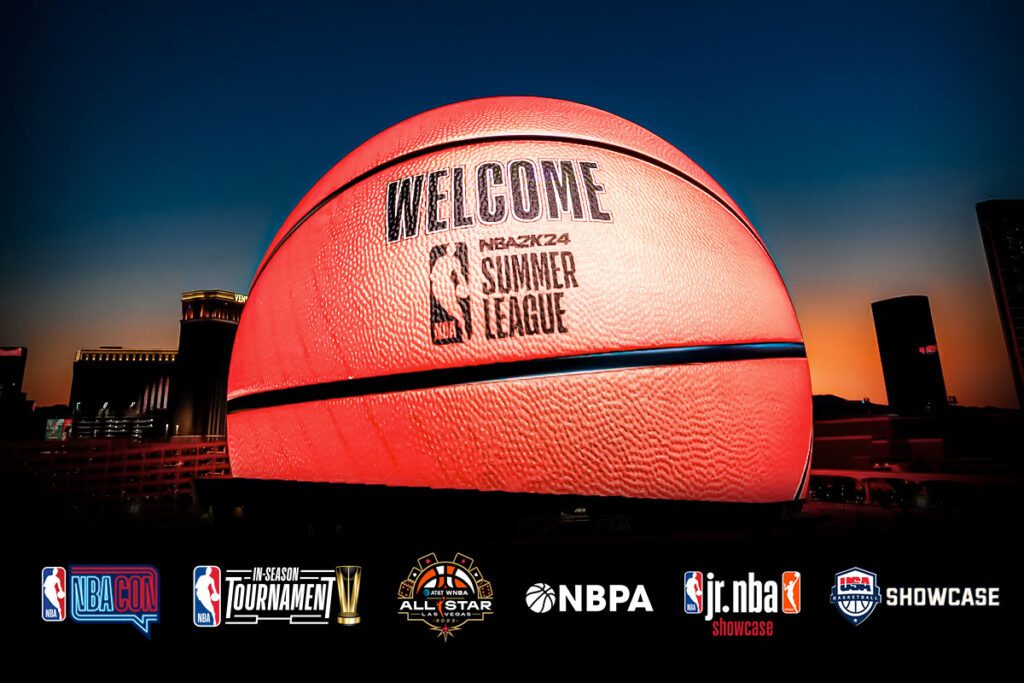 sphere nba summer league welcome sign