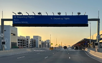 This is the Las Vegas Airport Departing Flights Passenger Drop Off at terminal 3