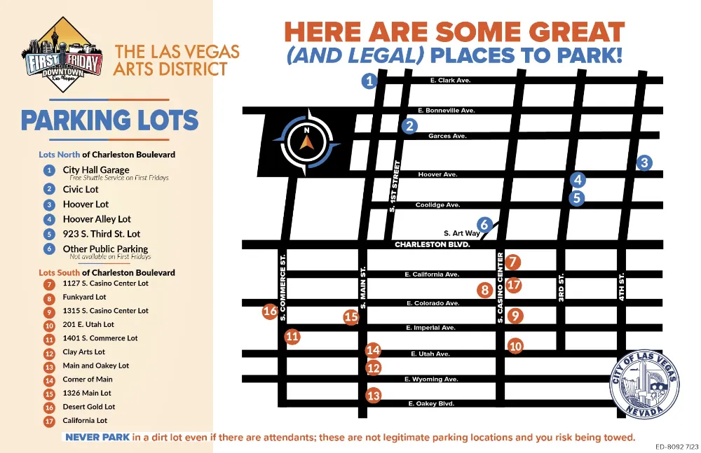 First Friday Las Vegas Parking Map