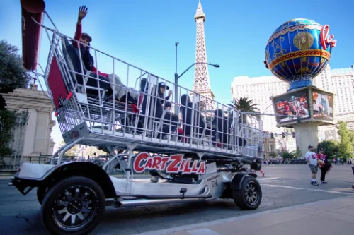 Cartzilla Ride drives down Las Vegas Boulevard