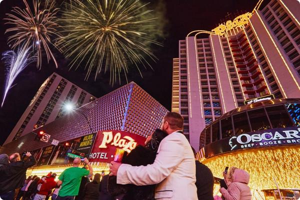 Plaza Firework Show Las Vegas New Year's Eve