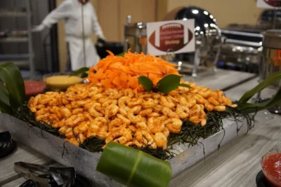 Unlimited Shrimp Table at the Big Game Party