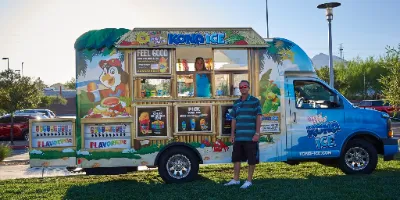 Kona Ice Food Truck in a Las Vegas Park