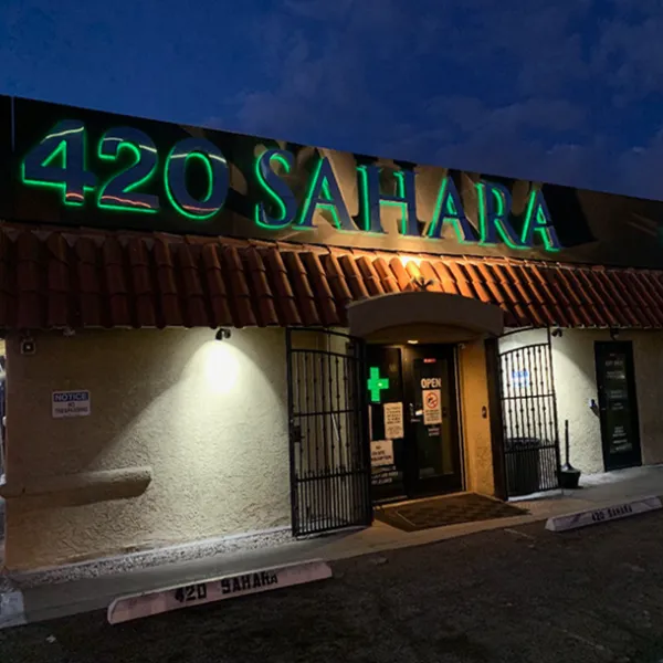 420 Sahara Dispensary - After dark photo of entrance