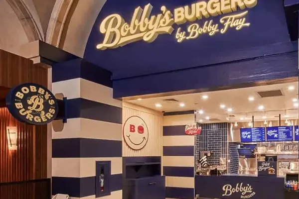 The ordering counter at Bobby's Burgers restaurant inside the Celebrity Food Court at Caesars Palace Las Vegas