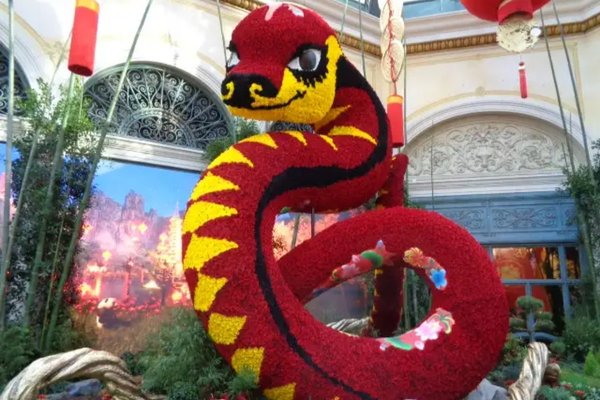 Lunar new year of the snake 2025 Las Vegas Bellagio Garden