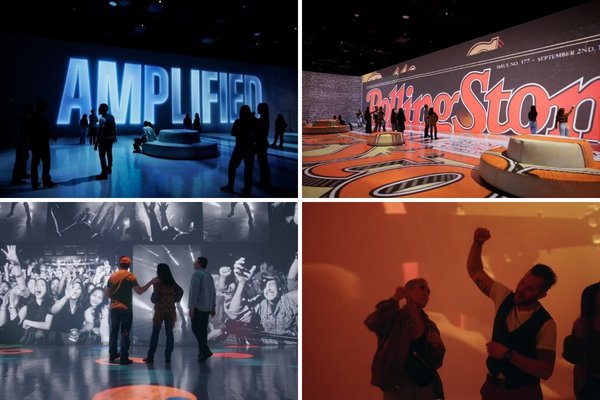 Amplified Rolling Stone Exhibit at Illuminarium Las Vegas