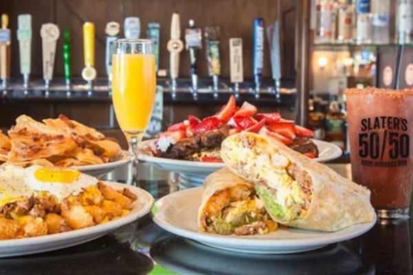 Slaters 50 50 Las Vegas Brunch Menu LV